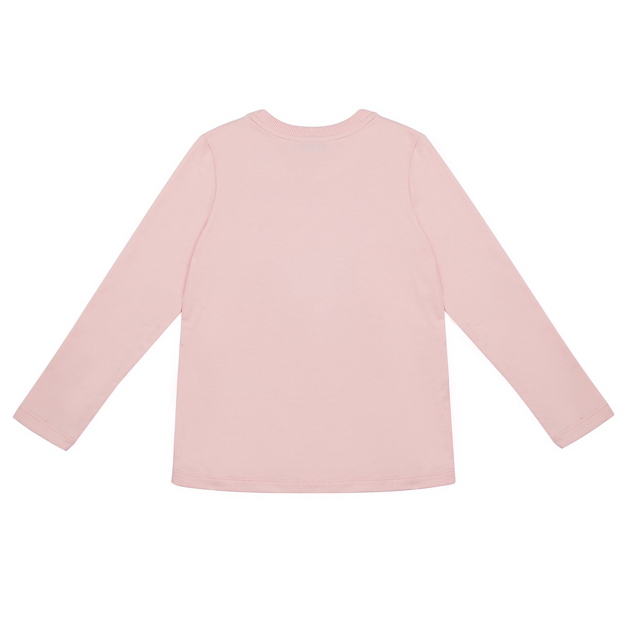 Girls Rose Printing Long Sleeves Cotton T-shirt