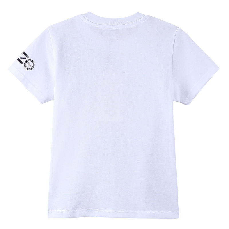 Boys White Cotton T-Shirt With 'K' Print Trims - CÉMAROSE | Children's Fashion Store - 2