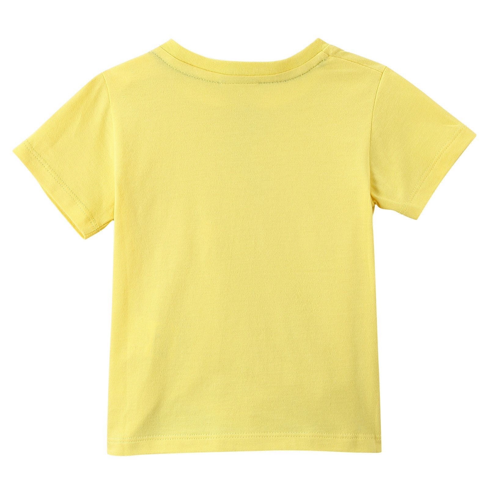 Baby Boys Yellow Cotton 'Monster' Printed T-Shirt - CÉMAROSE | Children's Fashion Store - 2