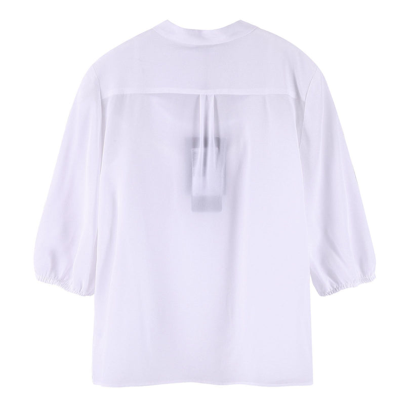 Girls Ivory Ribbon Trims See-Through Blouses - CÉMAROSE | Children's Fashion Store - 2