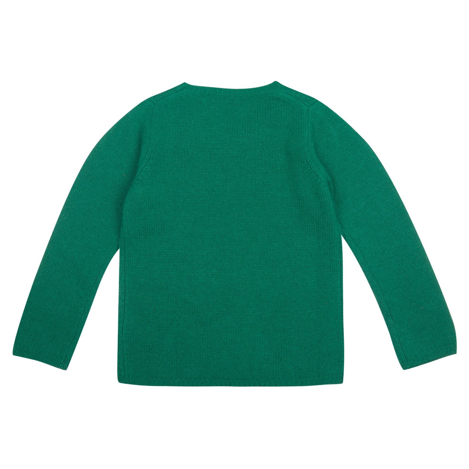 Boys Green Knitted Wool Greenwood Sweater - CÉMAROSE | Children's Fashion Store - 2