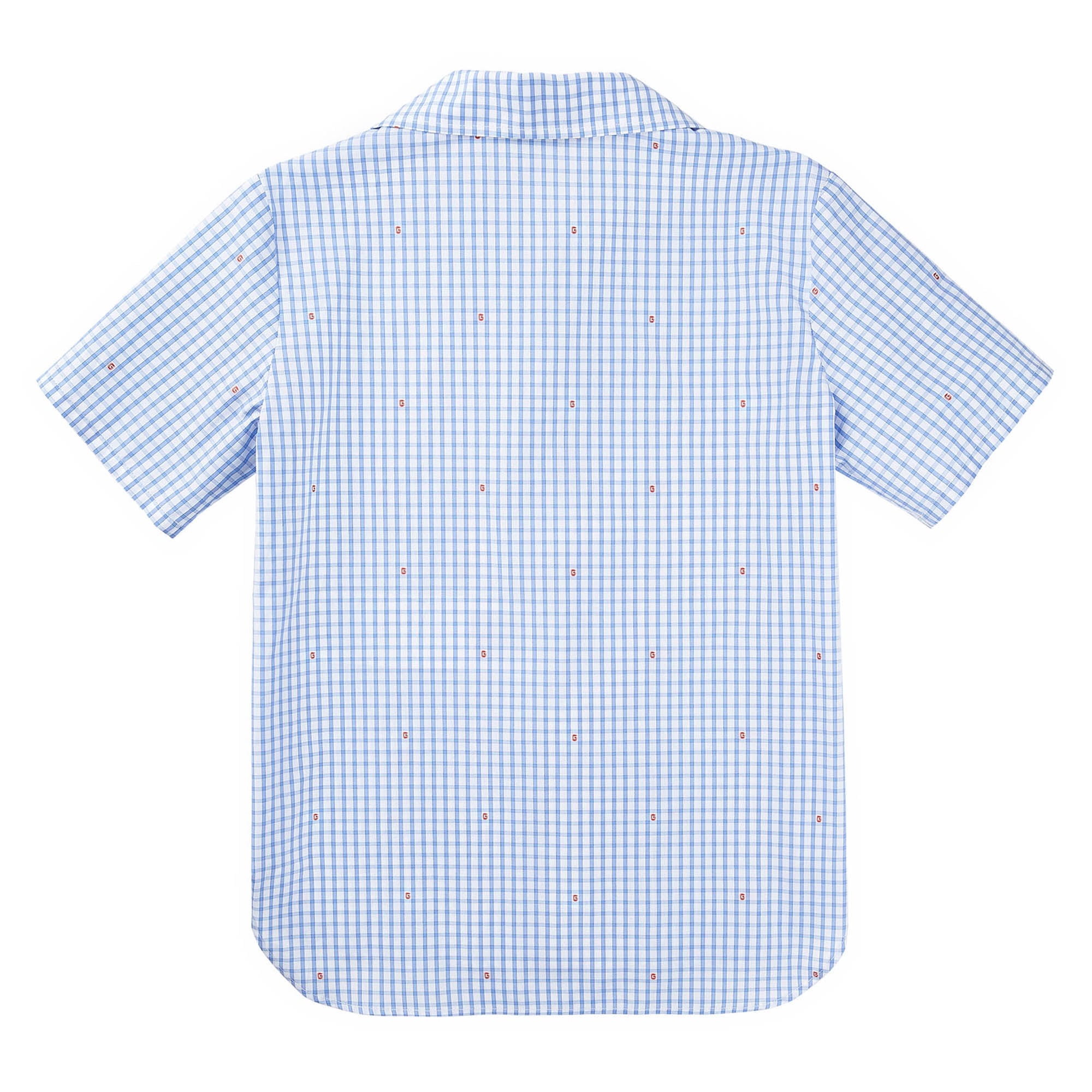 Boys Blue Check Cotton Shirt