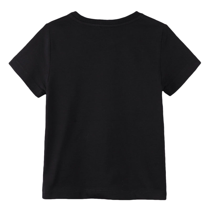 Boys Black Cotton T-Shirt With Karl Head Logo - CÉMAROSE | Children's Fashion Store - 2