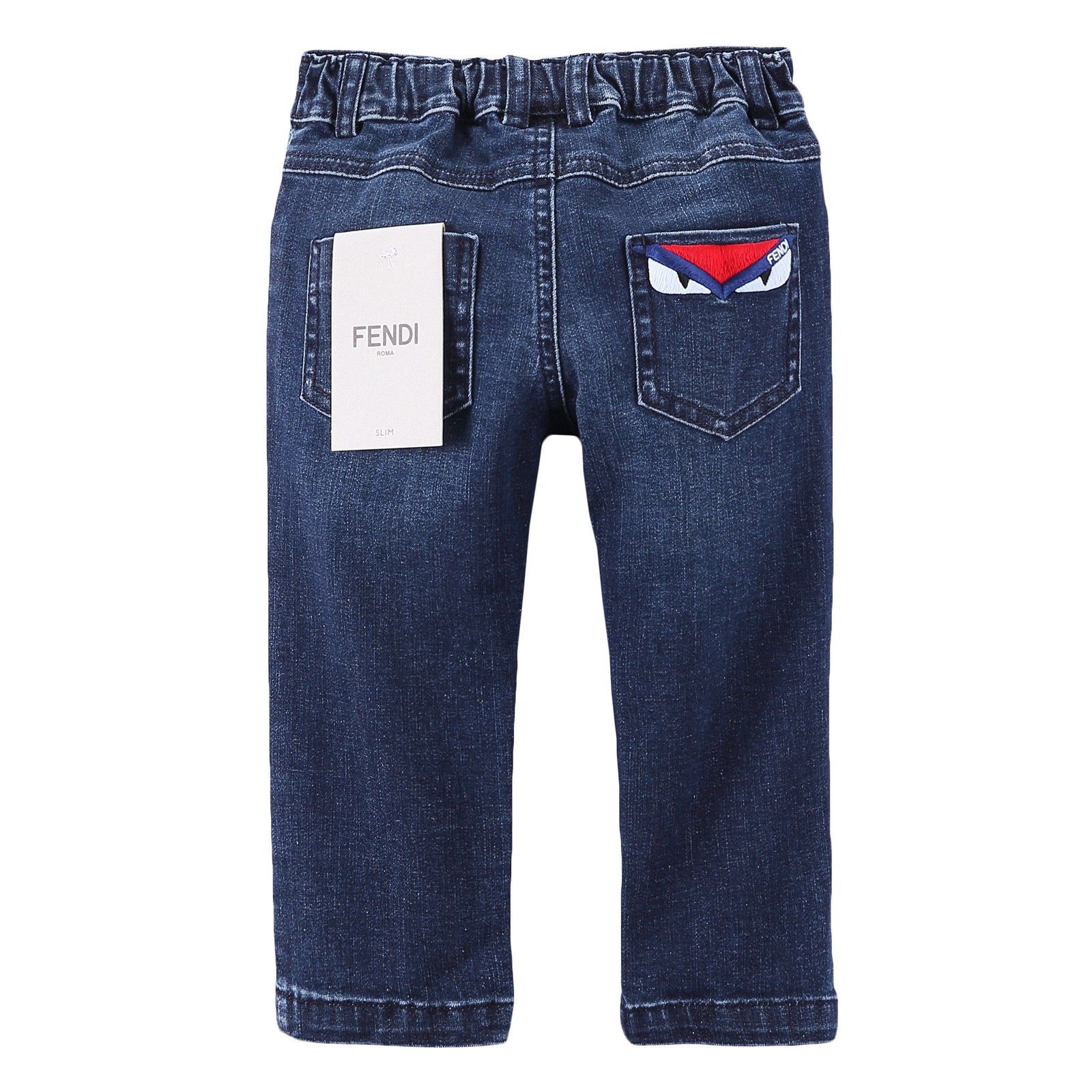 Baby Boys Blue Turn Up Cuffs Denim Jeans - CÉMAROSE | Children's Fashion Store - 2
