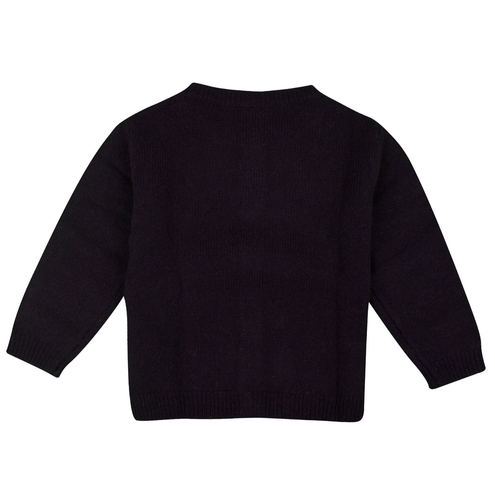 Boys&Girls Navy Blue Knitted Jersey Wool Cardigan - CÉMAROSE | Children's Fashion Store - 2