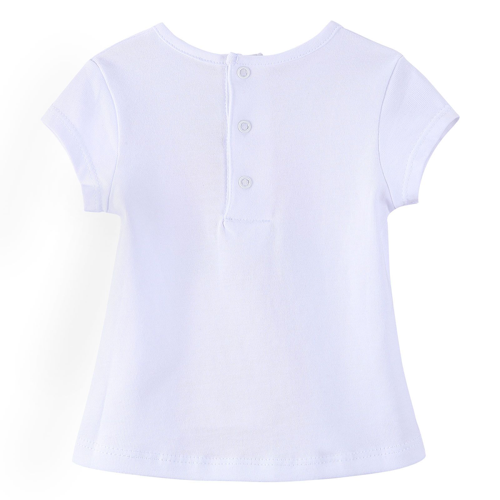 Baby Girls White Cotton  Animal Printed T-Shirt - CÉMAROSE | Children's Fashion Store - 2