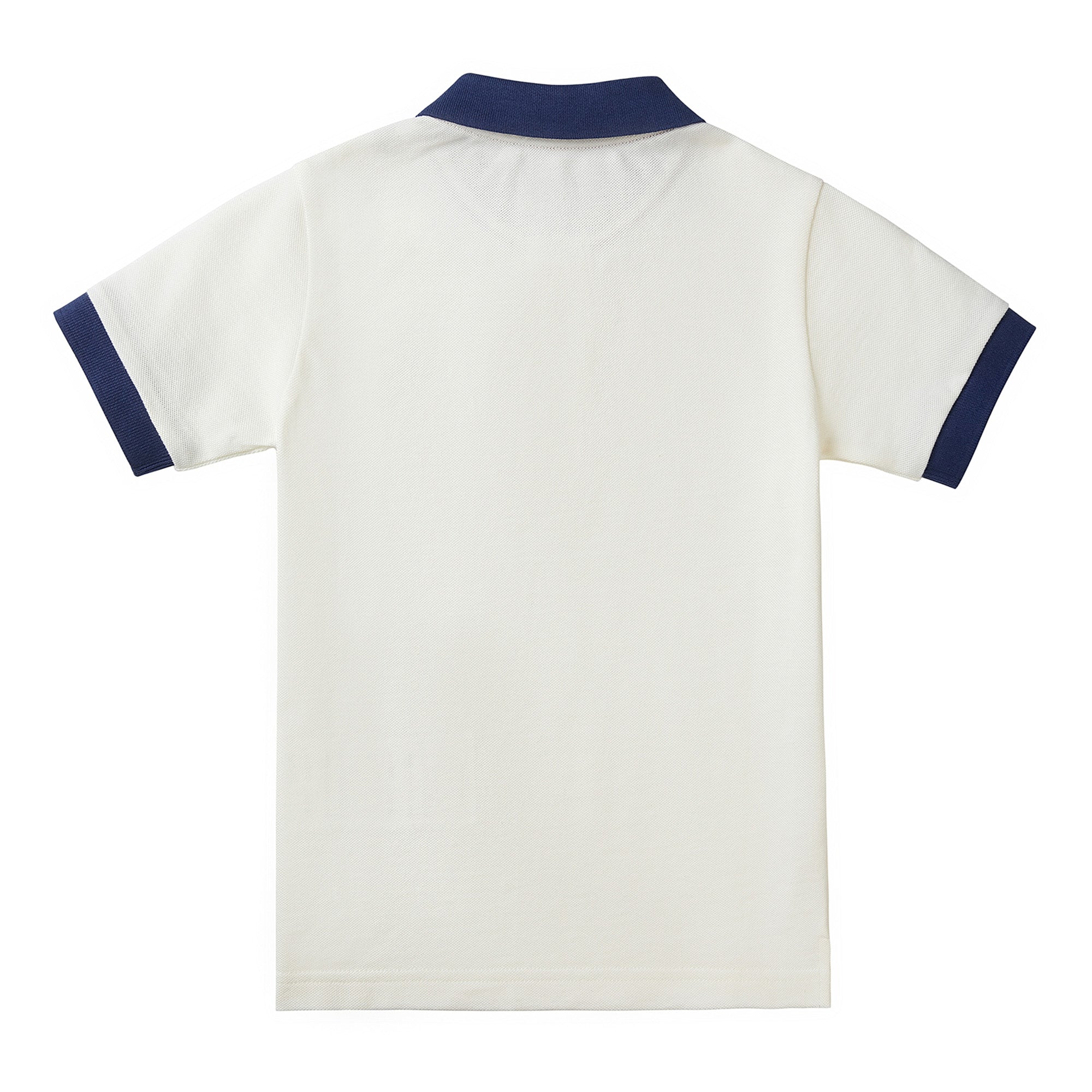 Boys White Cotton Polo Shirt