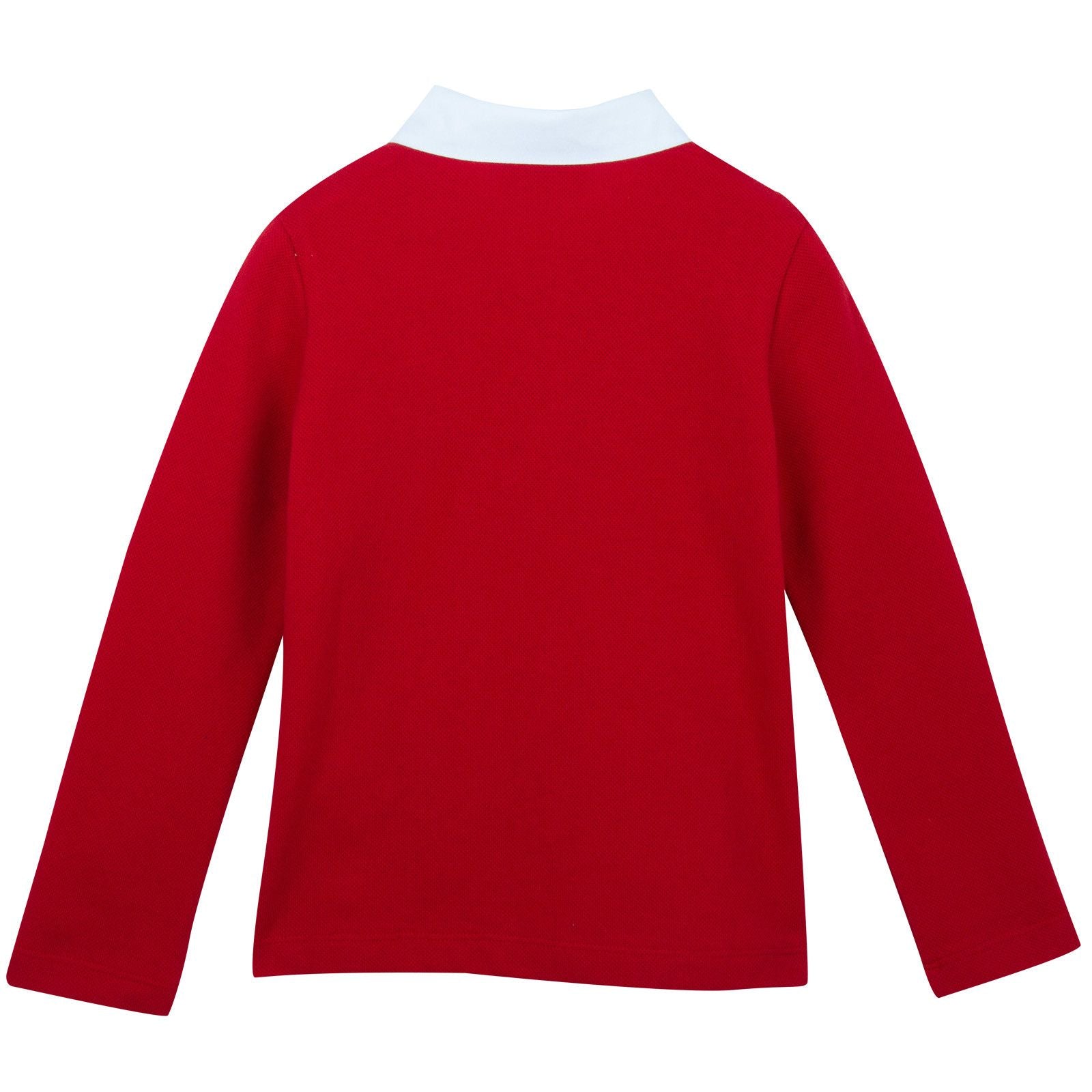 Girls Red Monster Long Sleeve Contton Polo Shirt - CÉMAROSE | Children's Fashion Store - 2