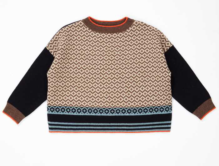 Boys & Girls Navy Check Wool Sweater