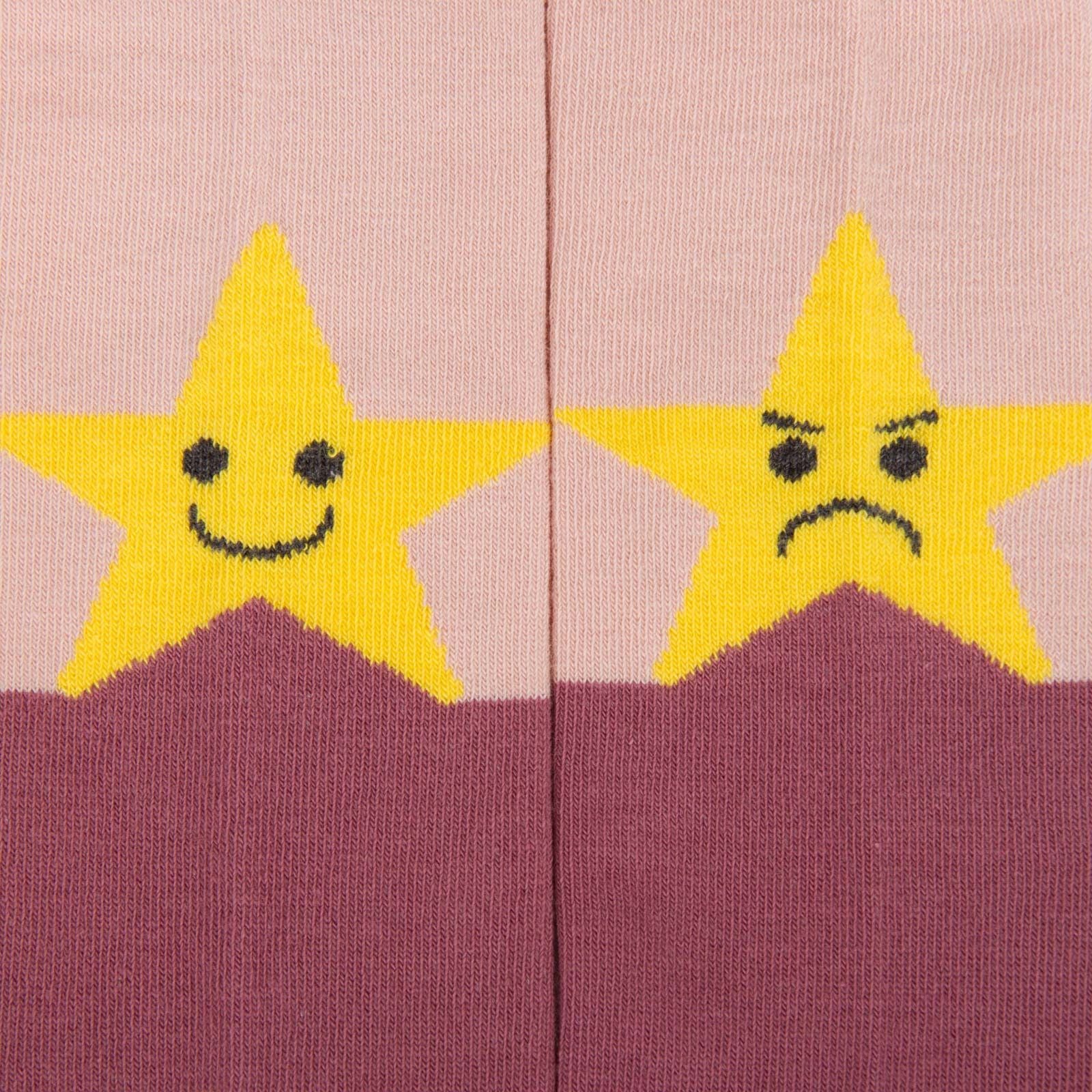 Petra Girls Pink&Red Cotton Knit Tights With Star Trims - CÉMAROSE | Children's Fashion Store - 2