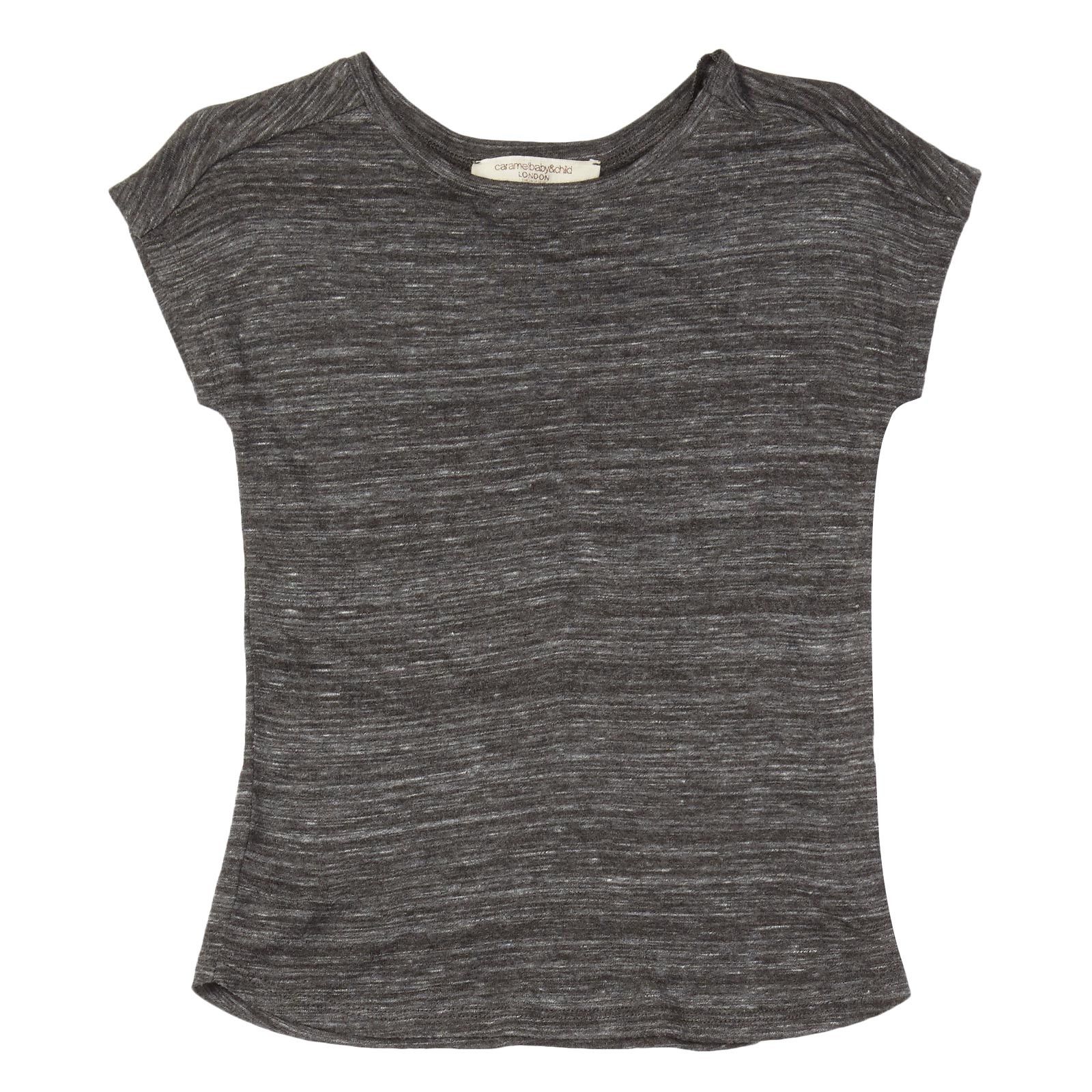 Girls Dark Grey Jersey T-Shirt - CÉMAROSE | Children's Fashion Store