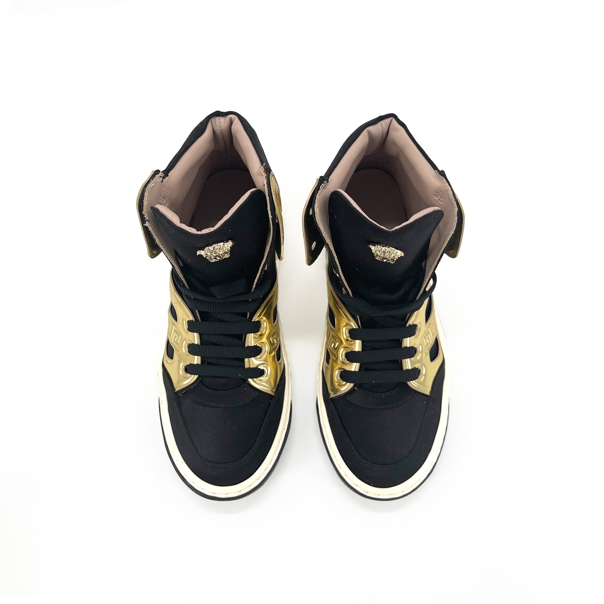 Girls Black High-Top Trainers