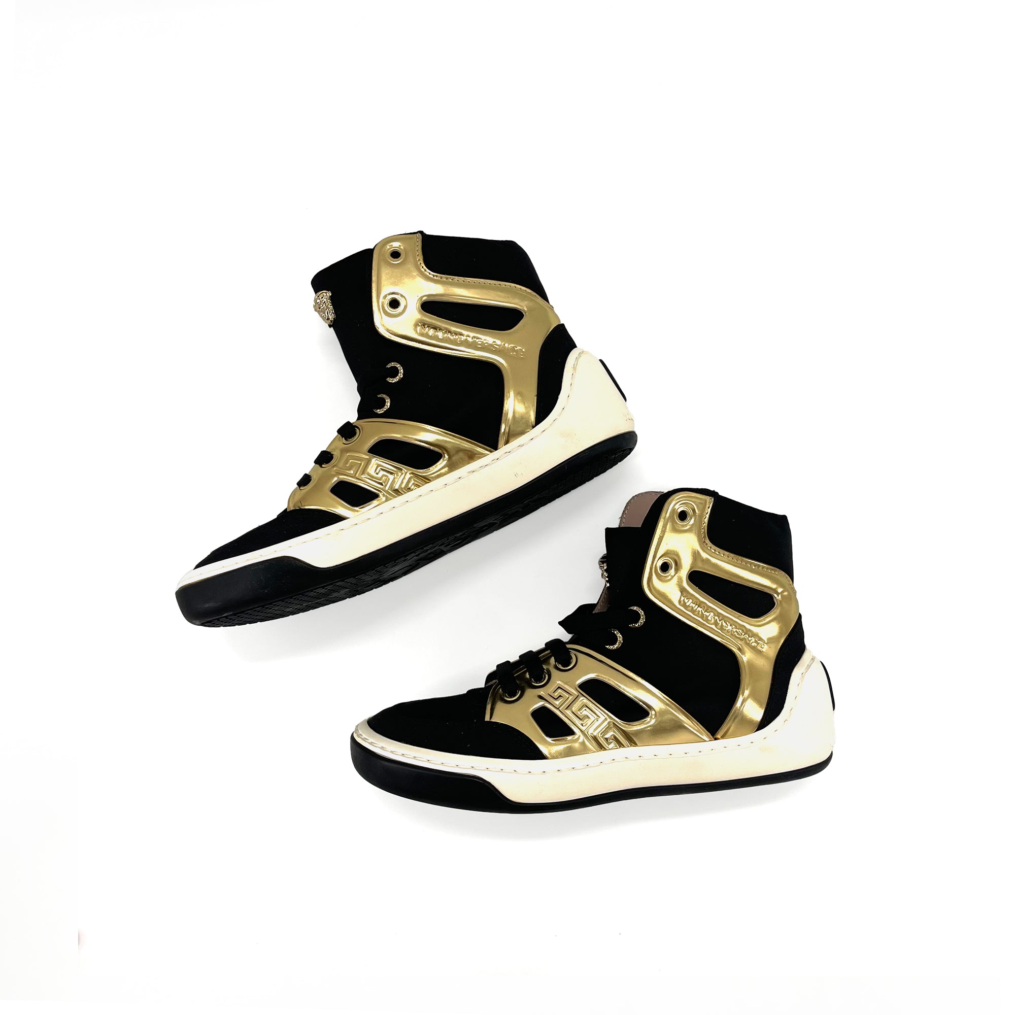 Girls Black High-Top Trainers