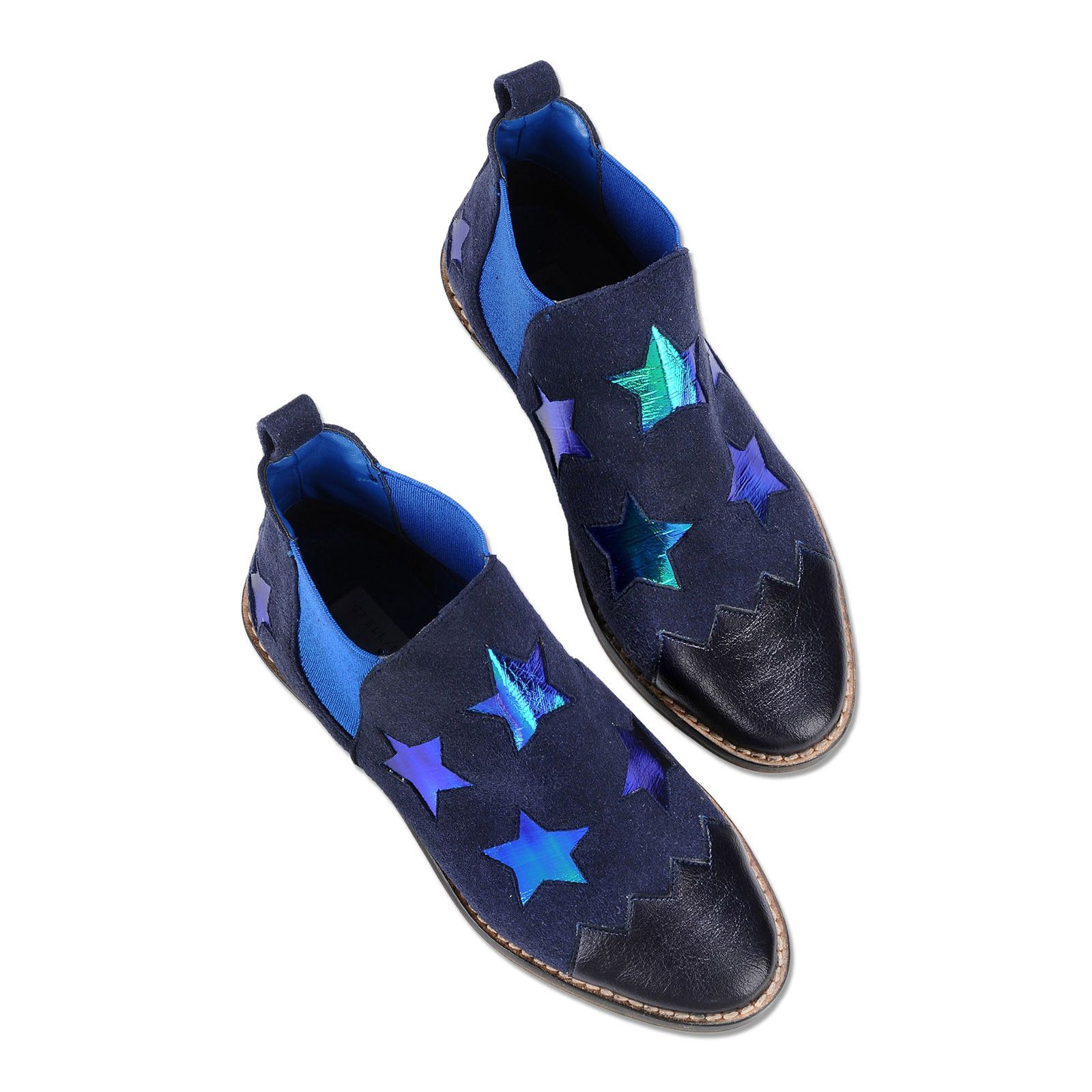 Lily Girls Navy Blue Boots With Green Shimmer Star - CÉMAROSE | Children's Fashion Store - 2
