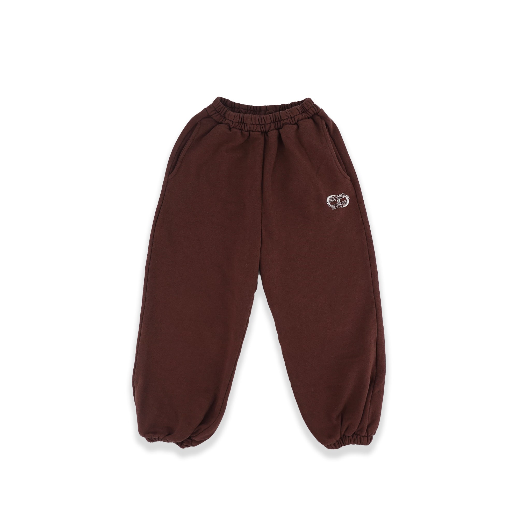 Boys & Girls Brown Cotton Trousers