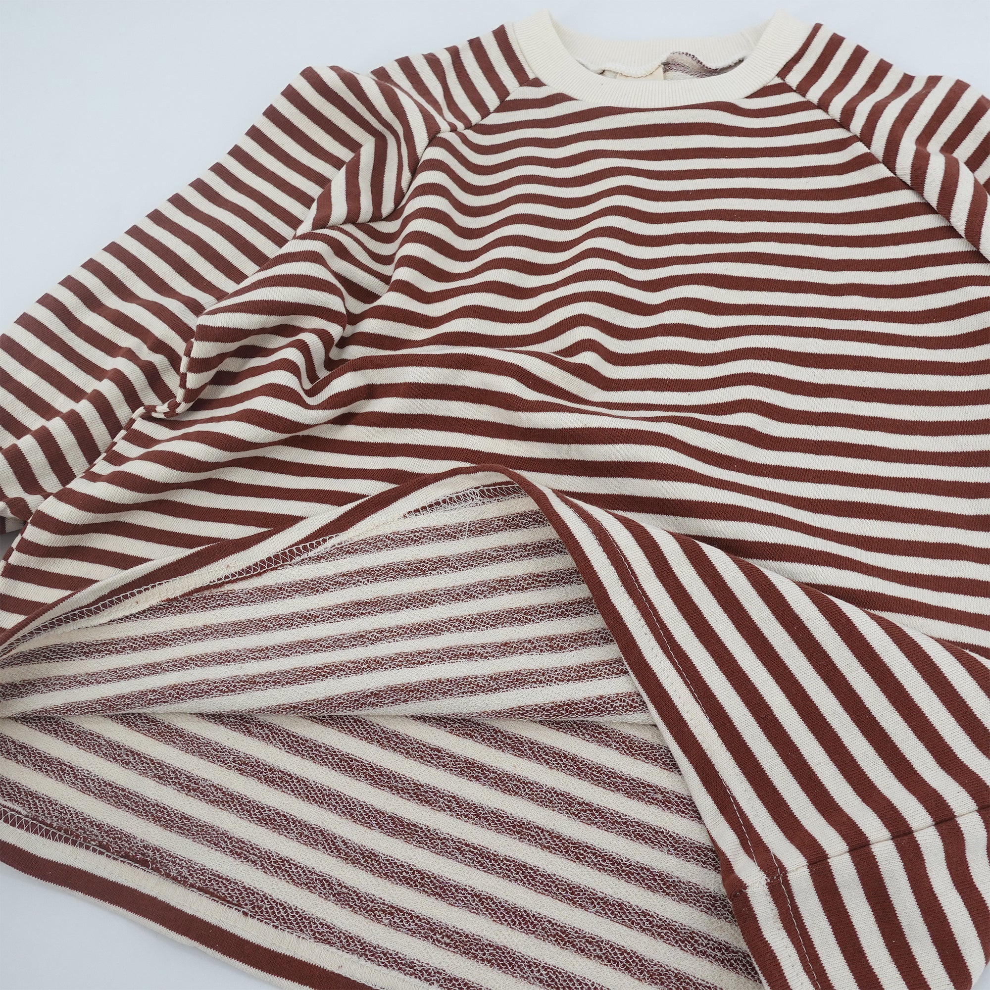 Boys & Girls Brown Stripes Cotton T-Shirt