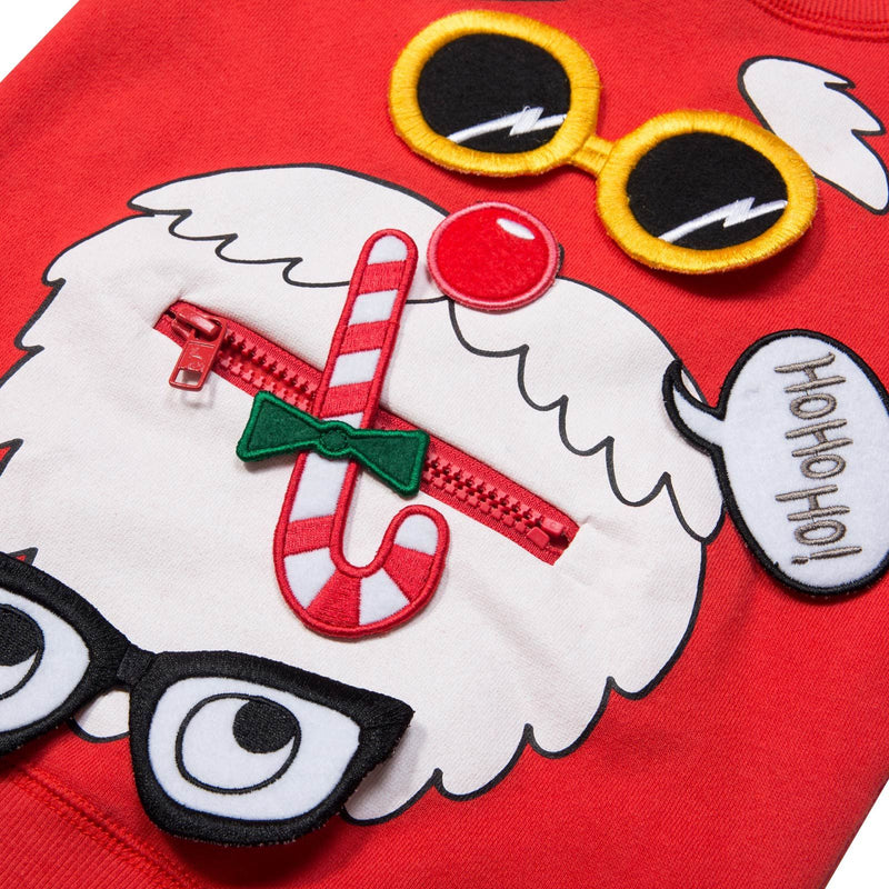 Billy Boys Red Prited Cotton Sweatshirt - CÉMAROSE | Children's Fashion Store - 3