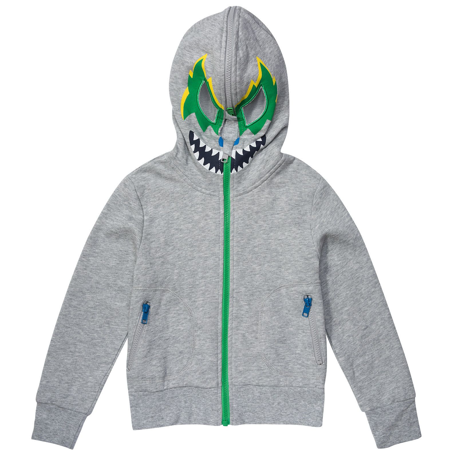 Bandit Boys Grey Hooded Zip-Up Top With Monster Print - CÉMAROSE | Children's Fashion Store - 1