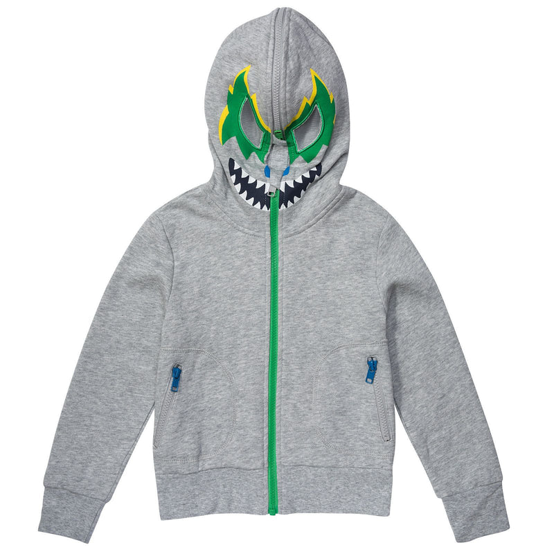 Bandit Boys Grey Hooded Zip-Up Top With Monster Print - CÉMAROSE | Children's Fashion Store - 1