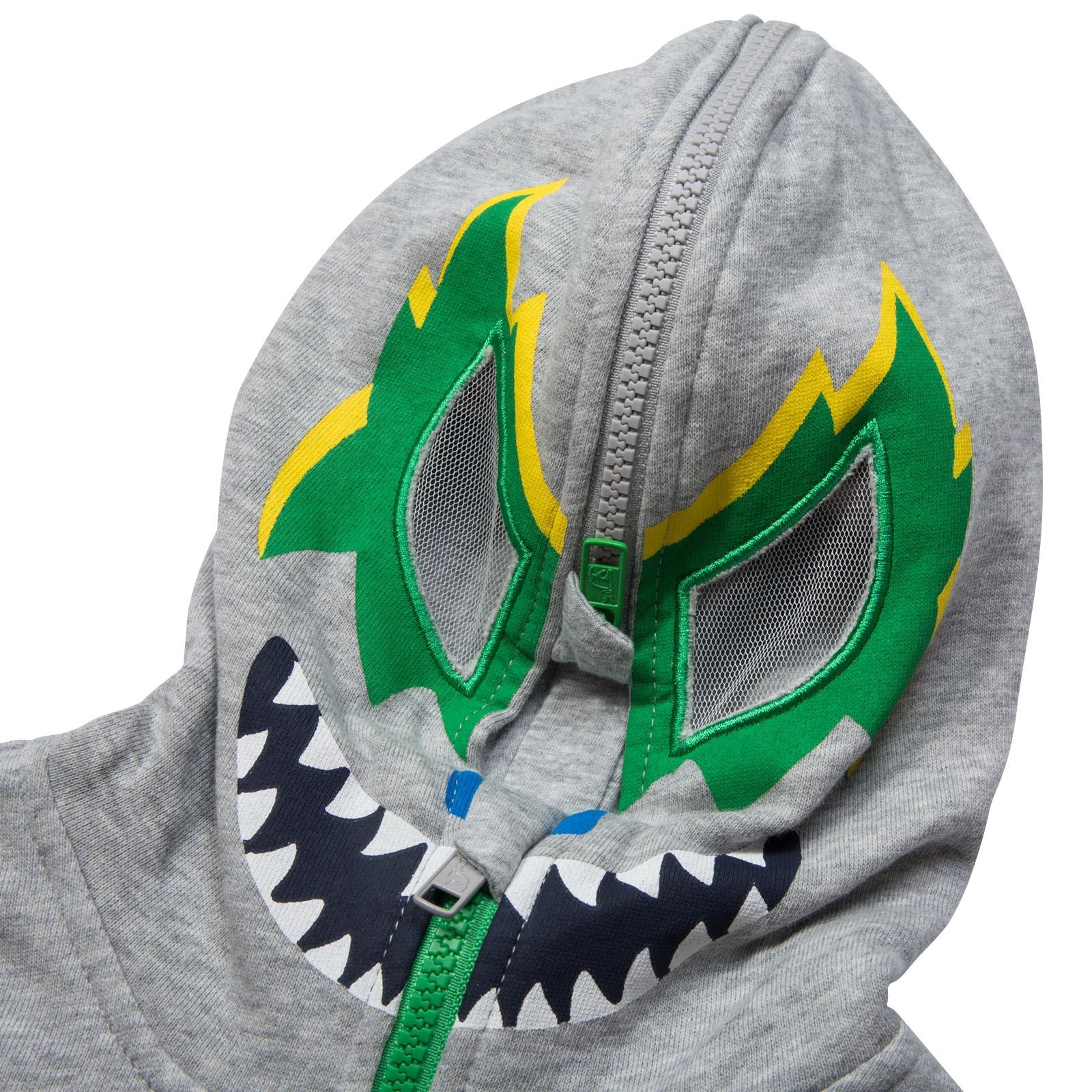 Bandit Boys Grey Hooded Zip-Up Top With Monster Print - CÉMAROSE | Children's Fashion Store - 3