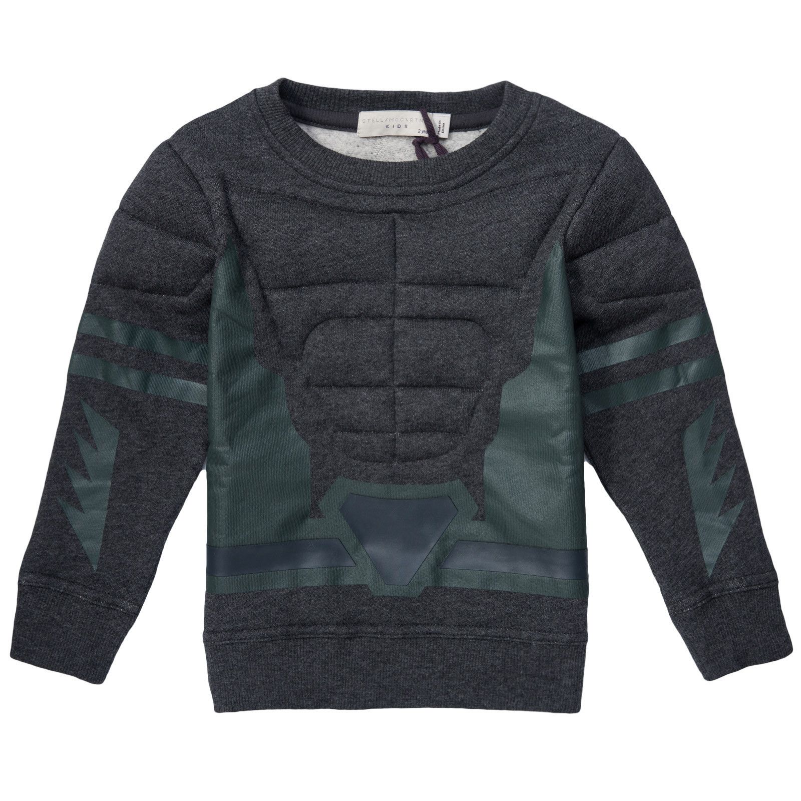 Rowbow Boys Dark Grey Fleece Sweatshirt - CÉMAROSE | Children's Fashion Store - 1