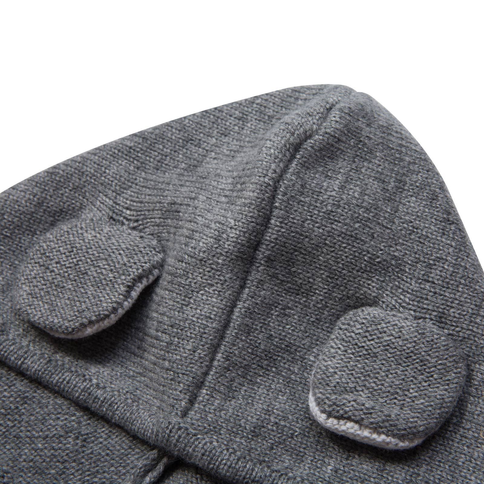 Smudge Baby Grey Wool&Cashmere Cardigan With Ears - CÉMAROSE | Children's Fashion Store - 5