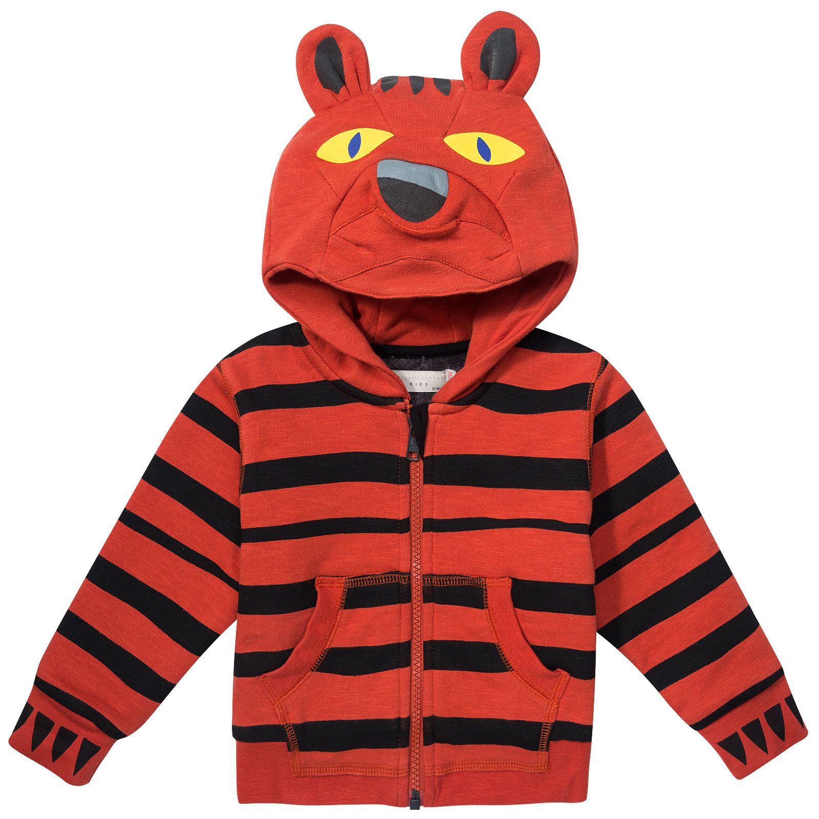 Buddy Baby Red Stripe Hooded Zip-Up Top - CÉMAROSE | Children's Fashion Store - 1