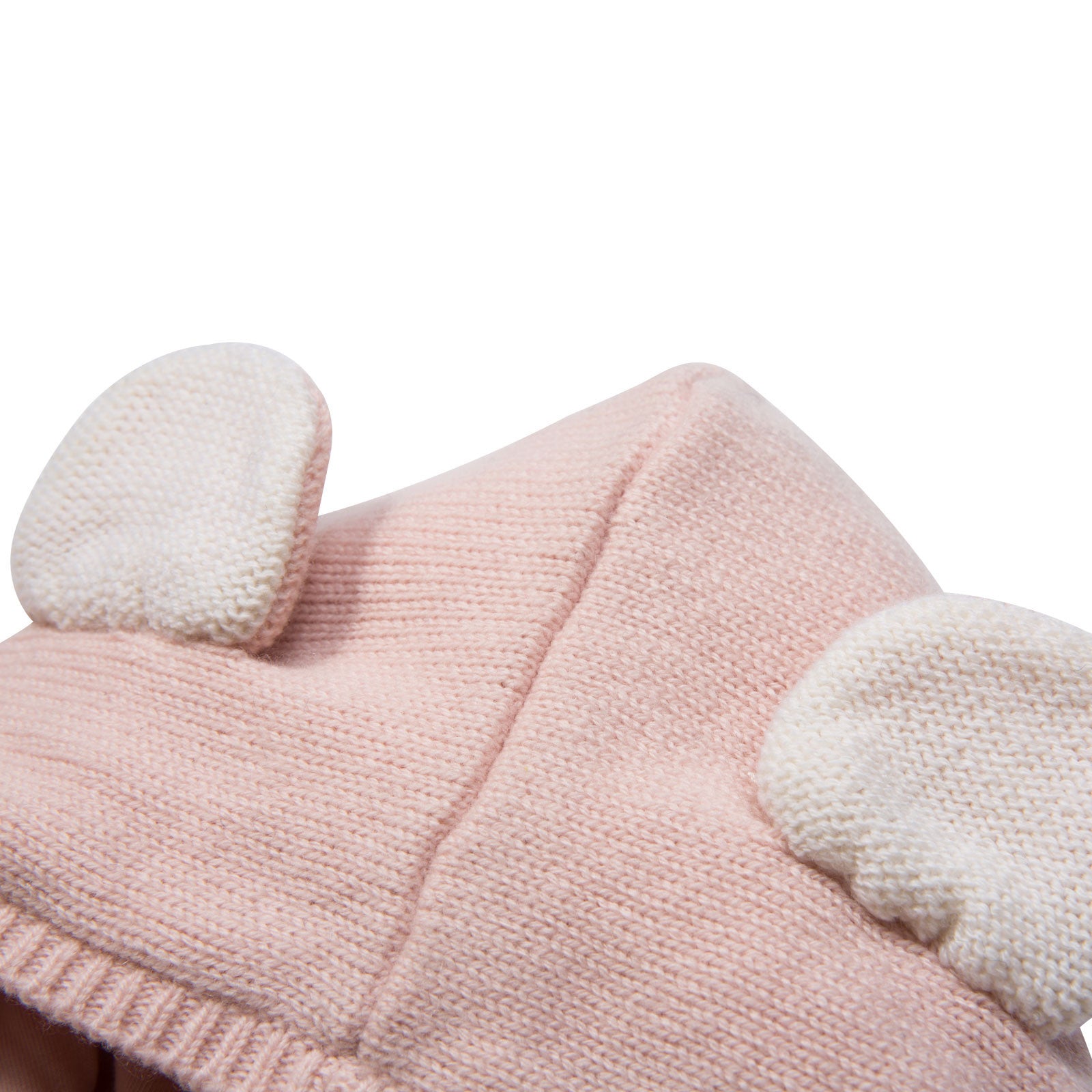 Acorn Baby Light Pink Wool&Cashmere Hooded Babysuit - CÉMAROSE | Children's Fashion Store - 5