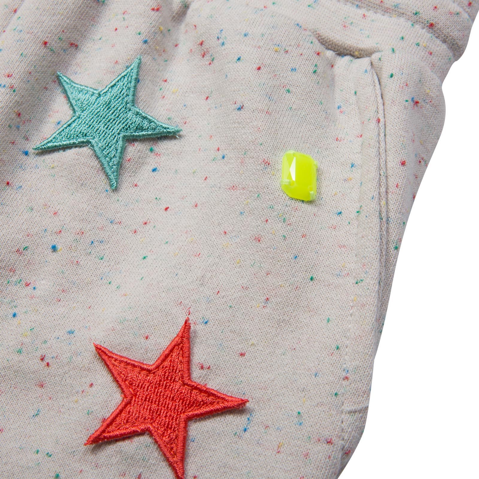 Emilie Girls Grey Star Patch Jersey Trousers - CÉMAROSE | Children's Fashion Store - 4