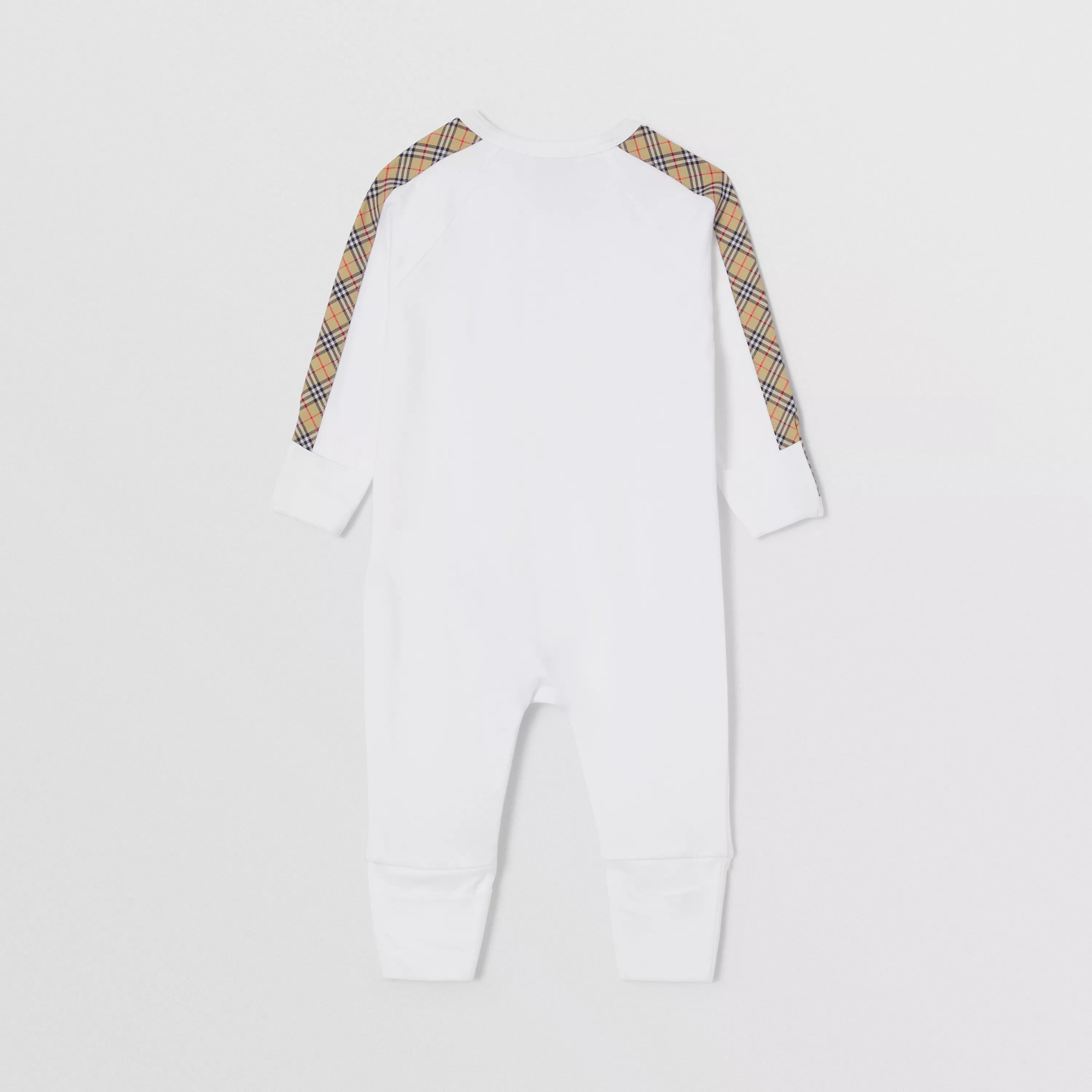 Baby Boys & Girls White Cotton Babysuit Set