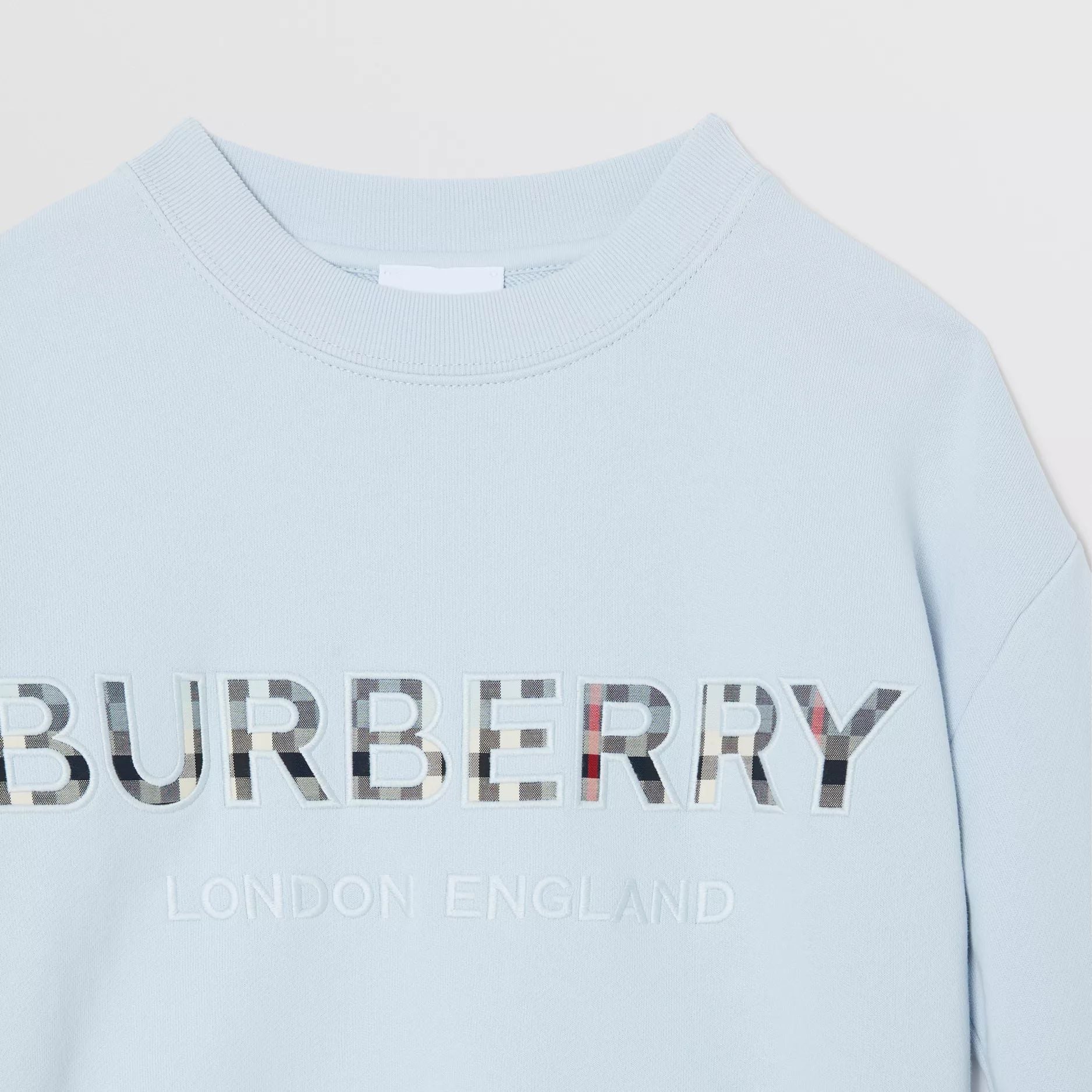 Boys & Girls Blue Logo Cotton Sweatshirt