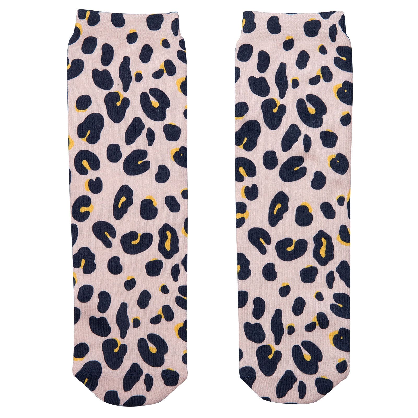 Trumpet Baby Pink&Grey Leopard Printed Socks - CÉMAROSE | Children's Fashion Store - 4