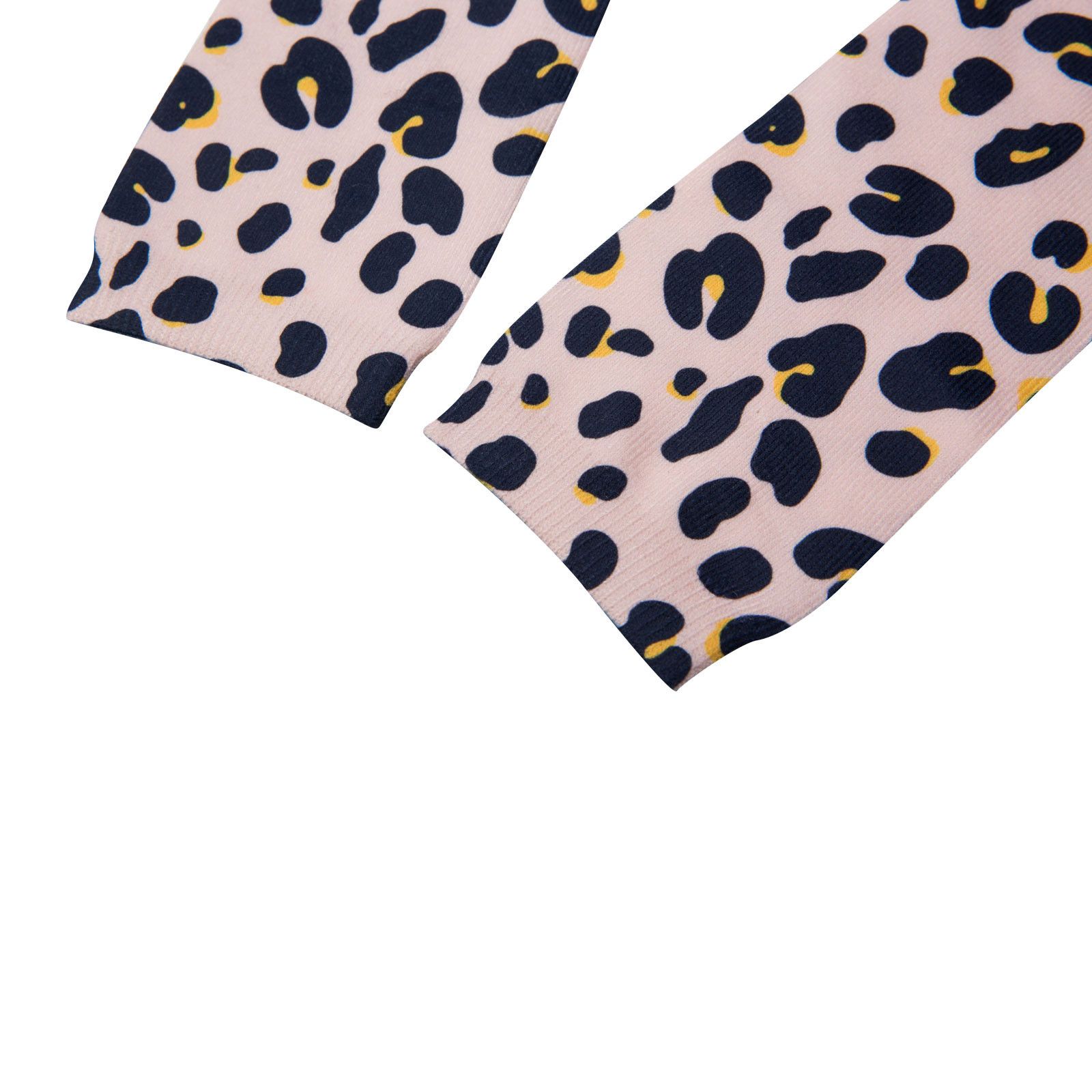 Trumpet Baby Pink&Grey Leopard Printed Socks - CÉMAROSE | Children's Fashion Store - 6