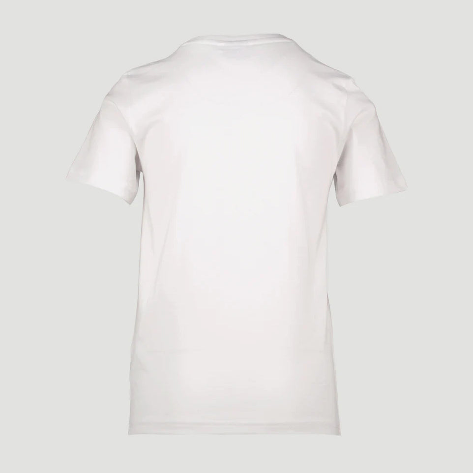 Boy White Printed Cotton T-Shirt