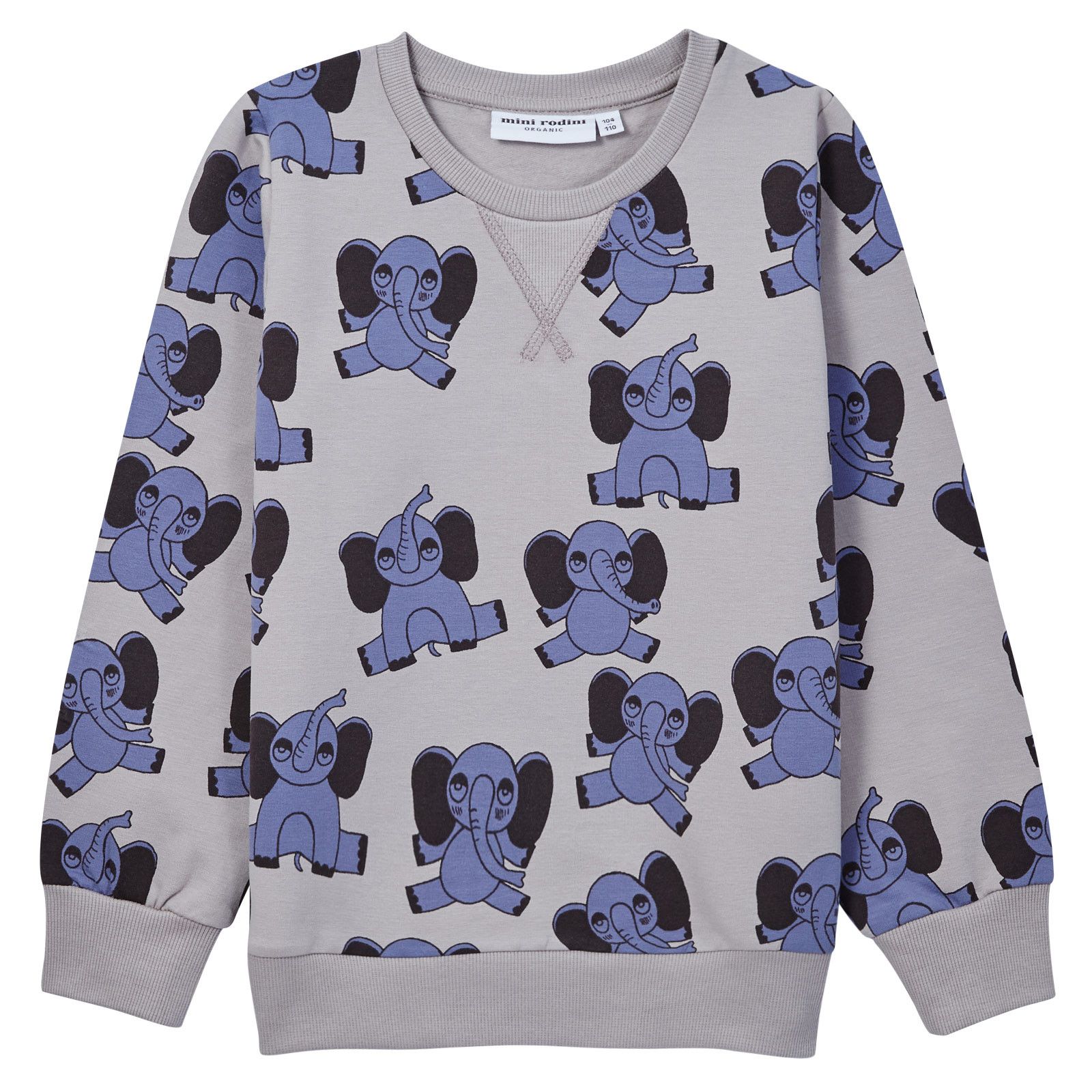 Boys&Girls Grey Cotton Jersey Elephant Printed Sweatshirt - CÉMAROSE | Children's Fashion Store - 1