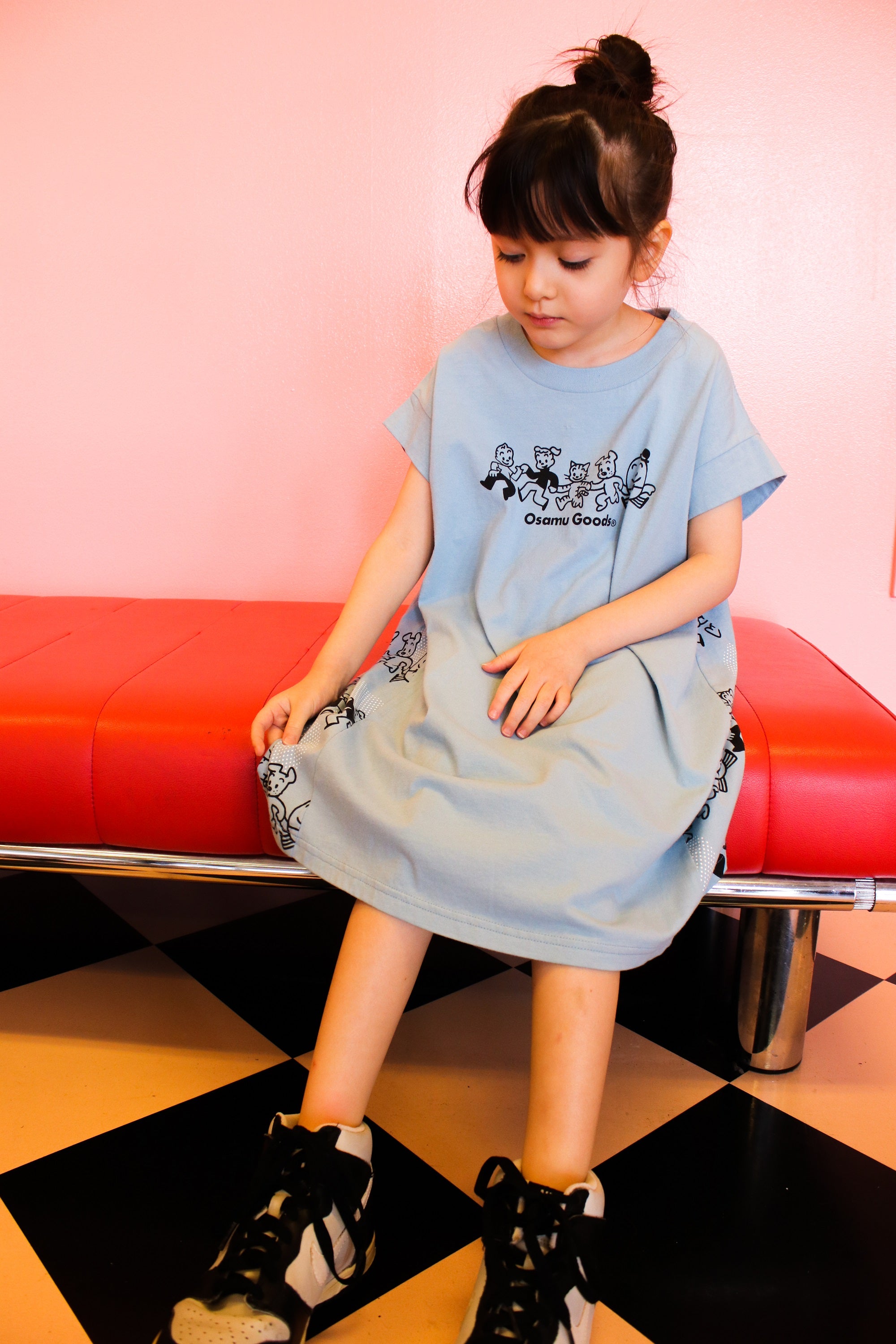 Girls Blue Cotton Dress