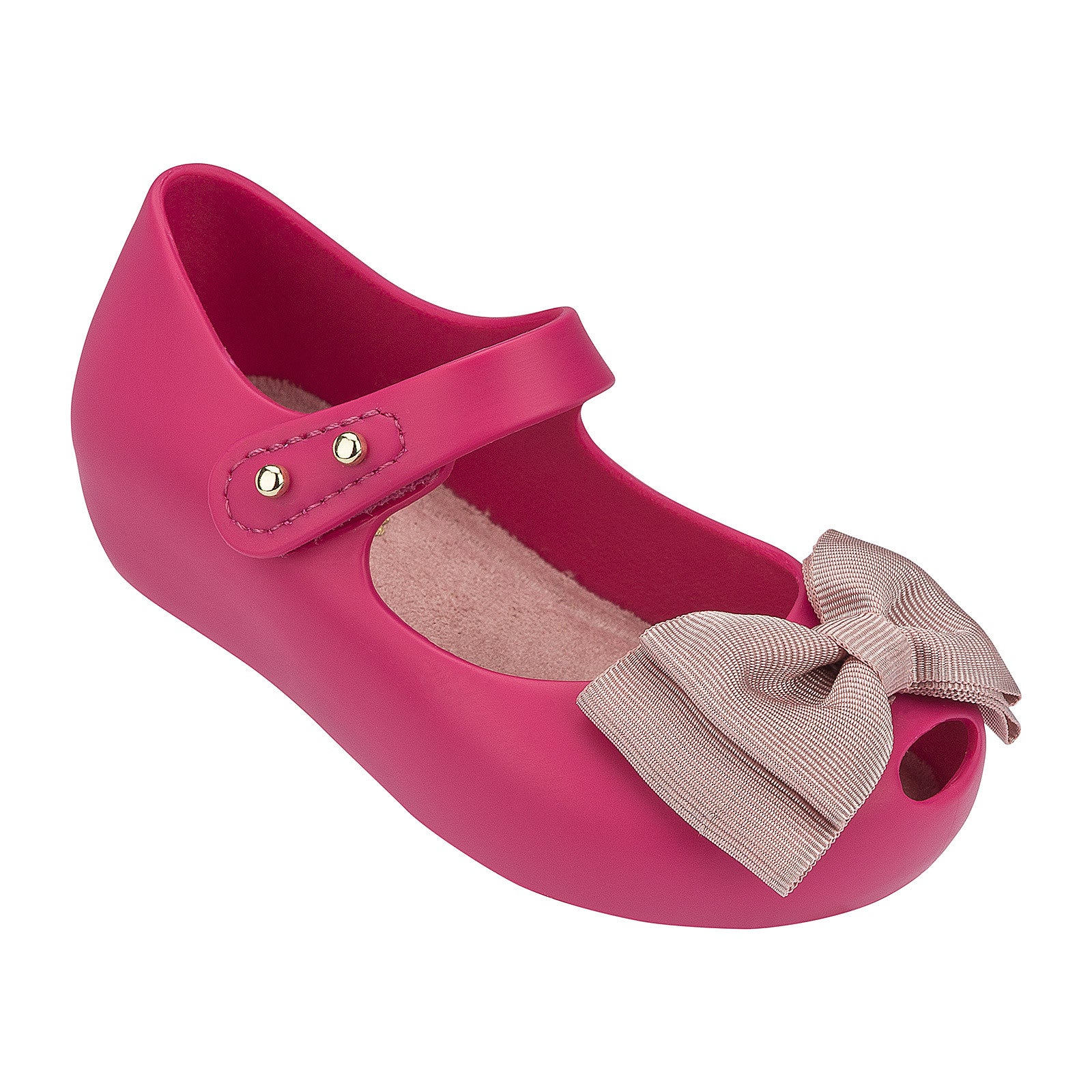 Girls Red Velcro Strap Shoes With Pink Ribbon - CÉMAROSE | Children's Fashion Store