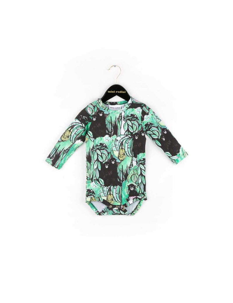 Monkey Long Sleeve Bodysuit Black - CÉMAROSE | Children's Fashion Store