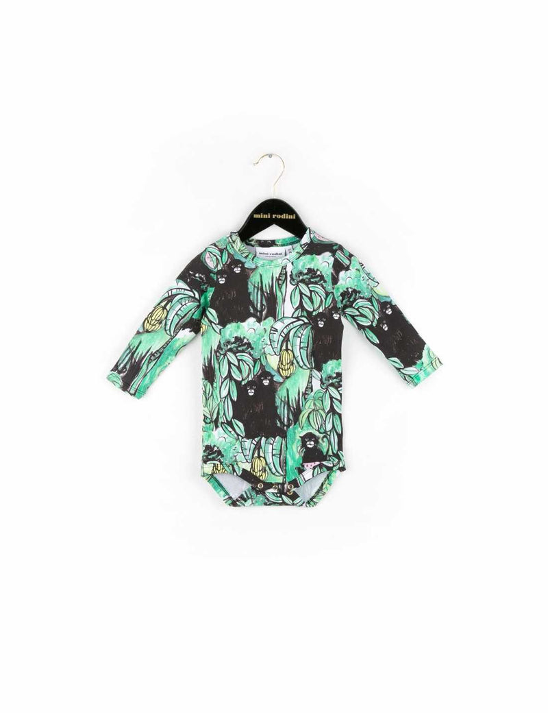 Monkey Long Sleeve Bodysuit Black - CÉMAROSE | Children's Fashion Store