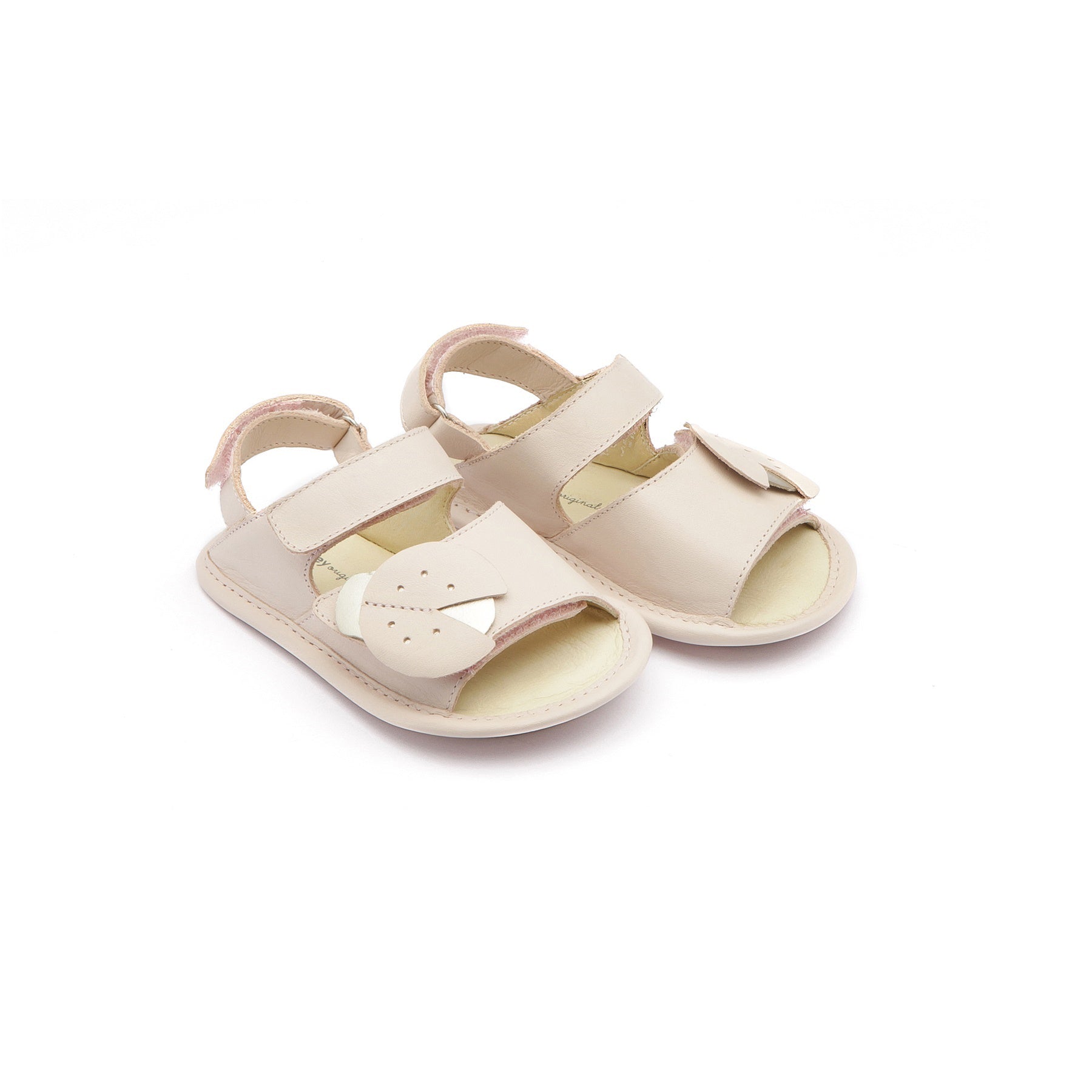 Baby Girls Pale Pink Leather Sandals