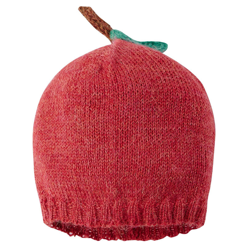 Baby Red Alpaca Wool Knitted Apple Trims Hat - CÉMAROSE | Children's Fashion Store - 1