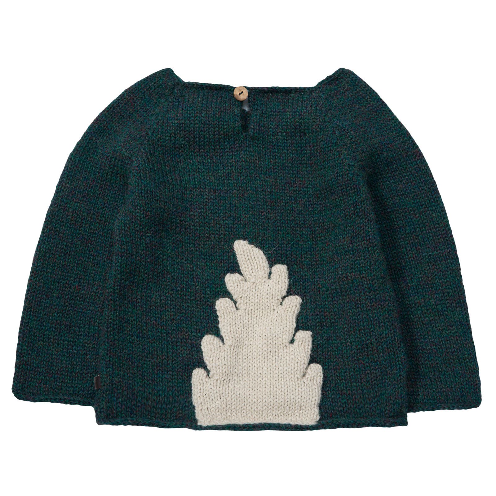 Baby Green  Alpaga Wool Monster Sweater - CÉMAROSE | Children's Fashion Store - 2