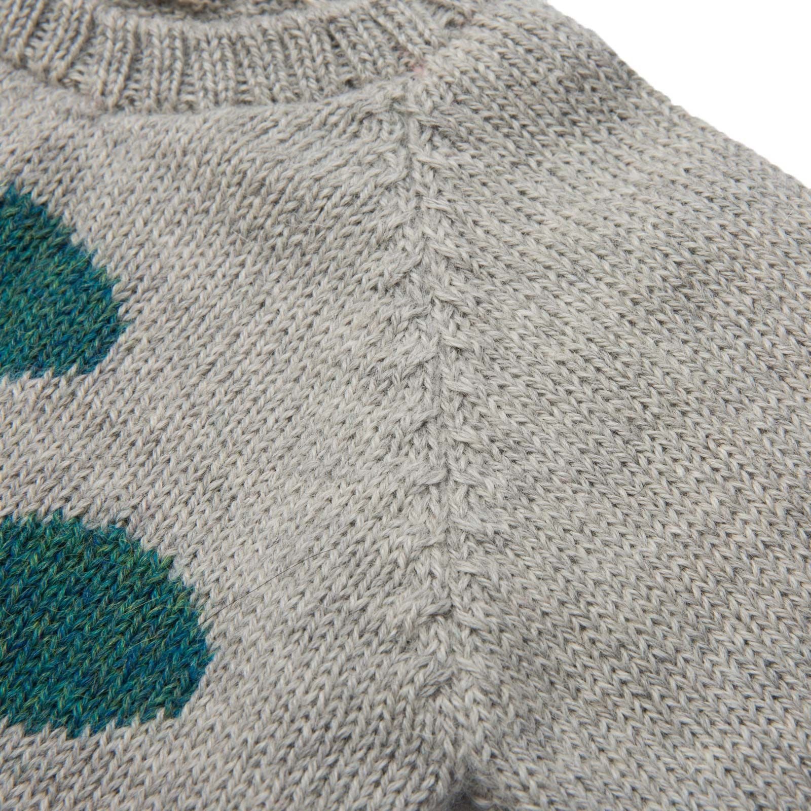 Girls Light Grey Sweater With Red Radish Trims - CÉMAROSE | Children's Fashion Store - 4