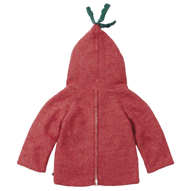 Baby Red Alpaga Wool Hooded Radish Sweatshirt - CÉMAROSE | Children's Fashion Store - 2