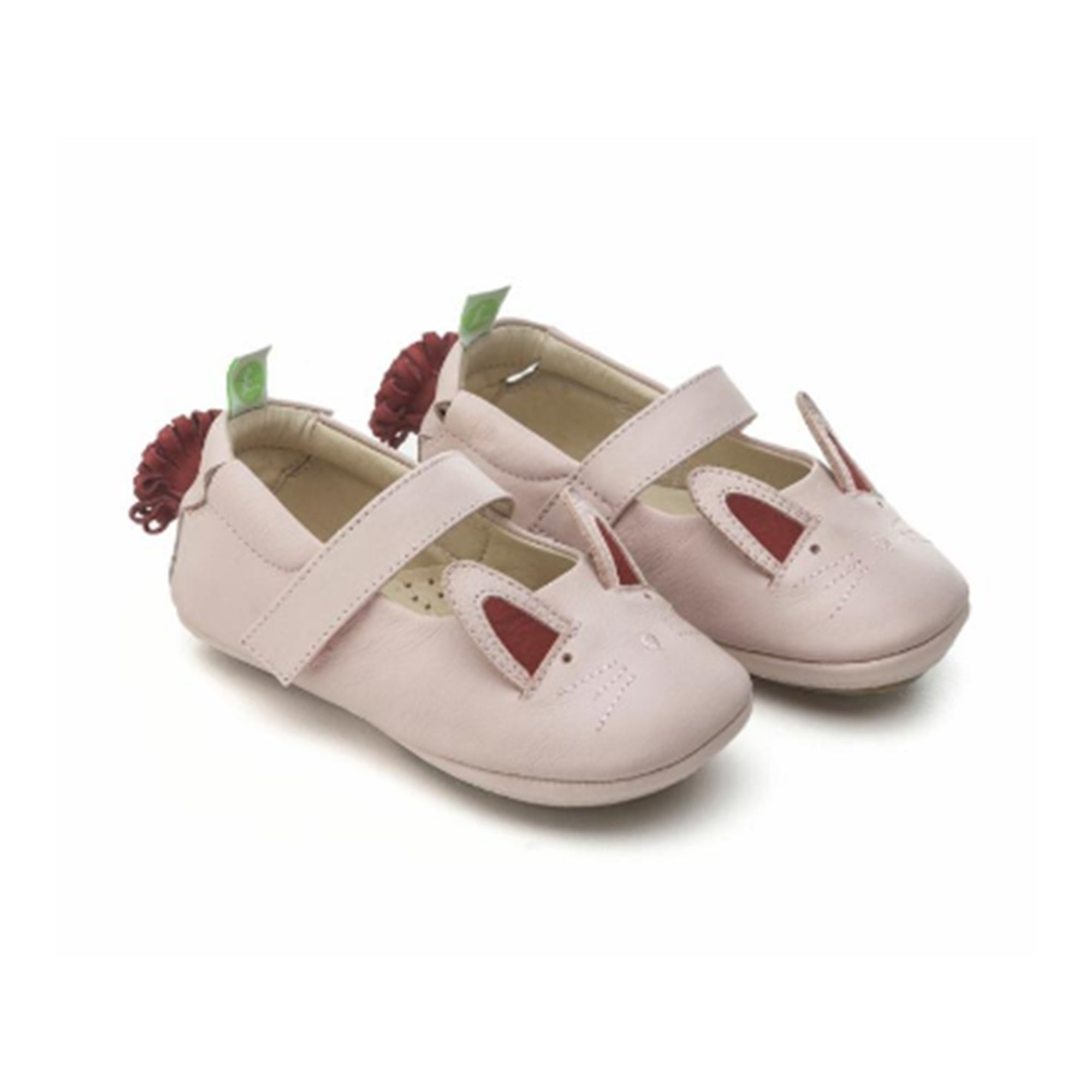 Baby Girls Cotton Candy Leather Bunny Shoes