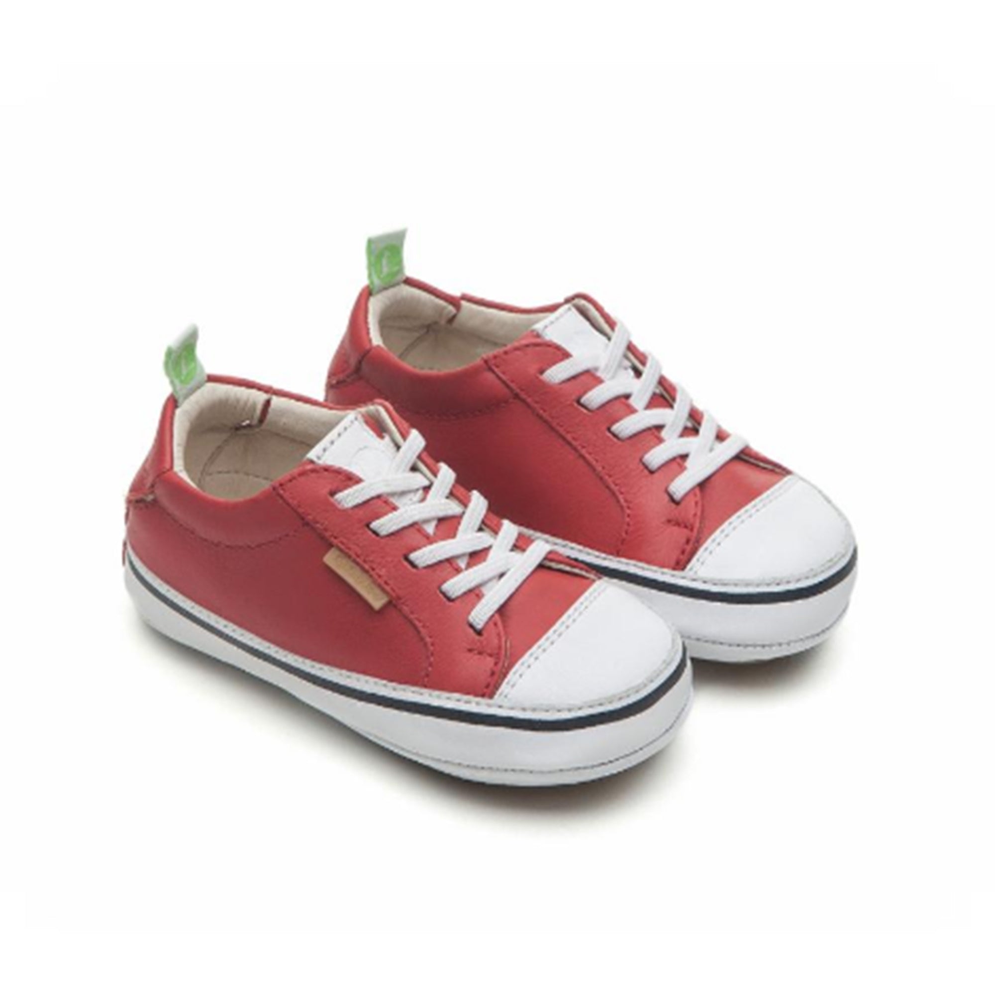 Baby Pomo & White Leather Casual Shoes