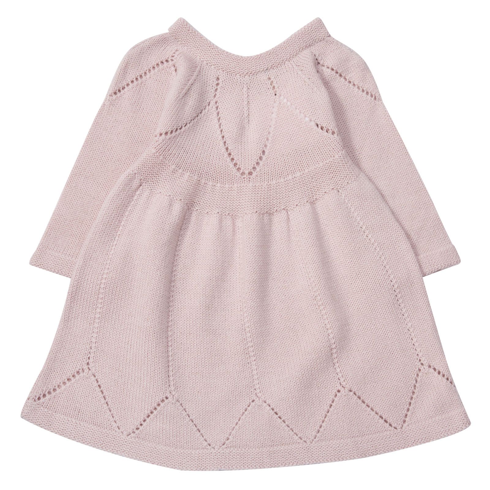 Baby Girls Light Pink Alpaga Wool Ivy Dress - CÉMAROSE | Children's Fashion Store - 2