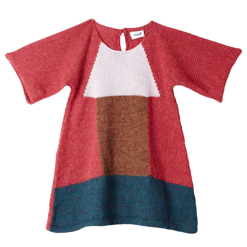 Baby Girls Red Alpaga Wool Zoe Dress - CÉMAROSE | Children's Fashion Store - 1