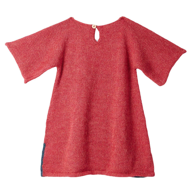 Baby Girls Red Alpaga Wool Zoe Dress - CÉMAROSE | Children's Fashion Store - 2