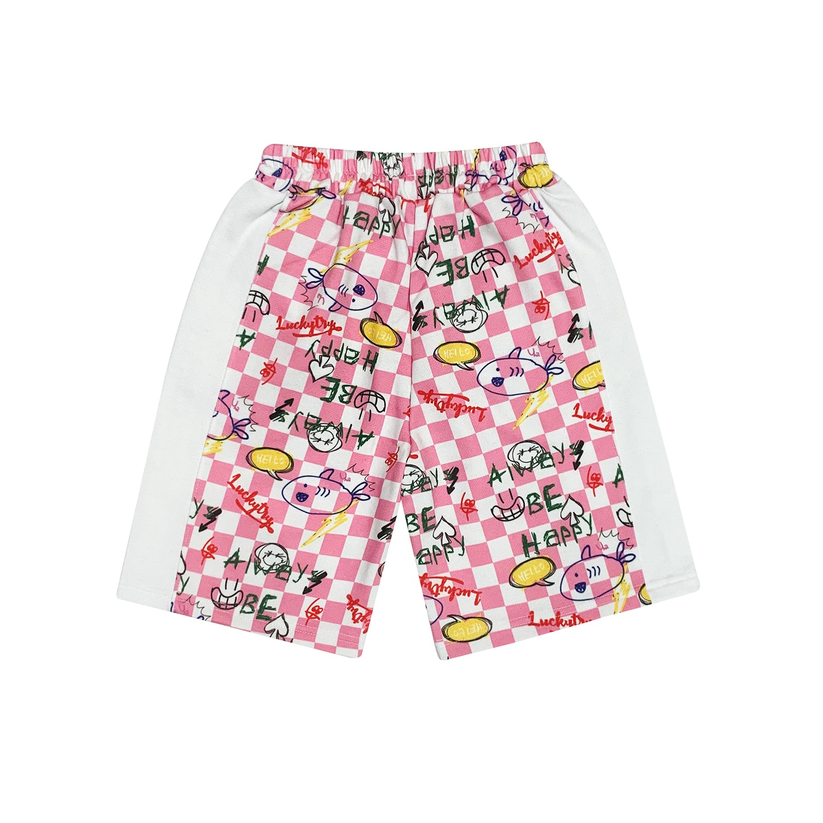 Boys & Girls Pink Printed Shorts